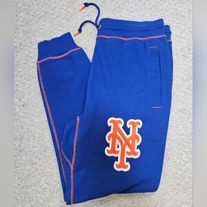 New Era Men's Blue Orange NY Mets MLB Baseball Athletic Joggers Sweatpants LG